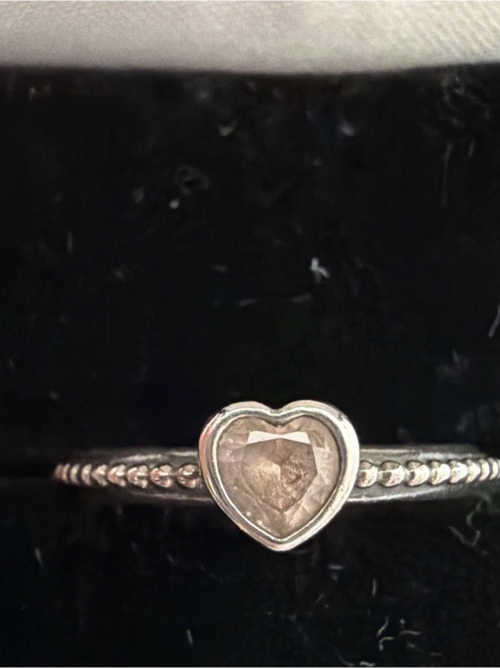 Pandora ONE LOVE Ring Pink Cubiz Zirconia CZ Stackable Band Size 6 (52) RETIRED